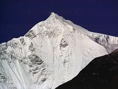204 Dhaulagiri Northeast Face From Before Tukuche Then there was the north ridge; it was undoubtedly ice, but, judging from the moderate angle and slight rise in height would make it very suitable for an attempt (Maurice Herzog, Annapurna). How right he was. The normal climbing route used on the first ascent goes from right to left up the northeast ridge to the summit ridge and then across to the summit.